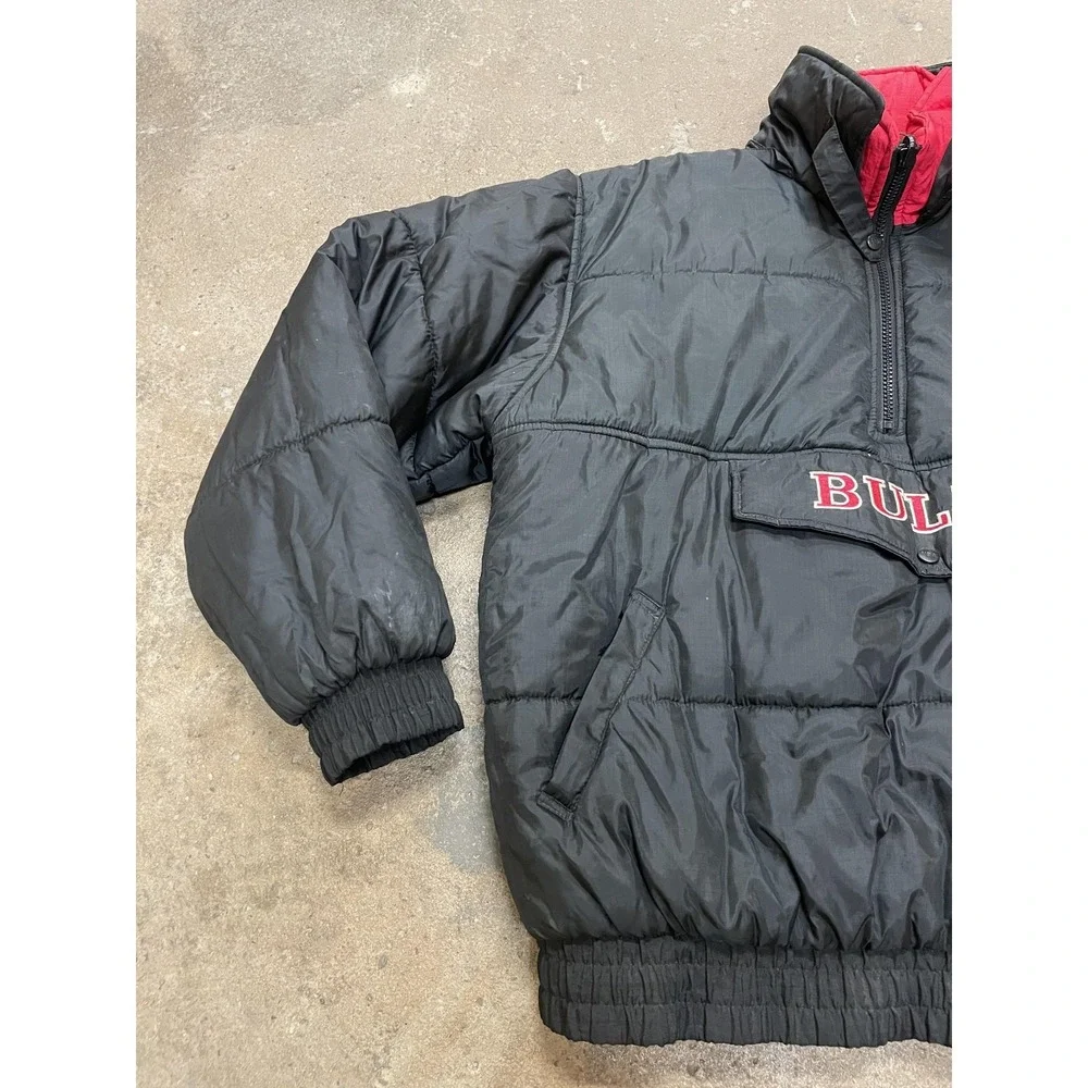 Chicago Bulls Jacket Mens XL Black Red NBA Basketball Reversible‎ PRO LAYER